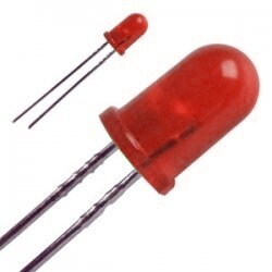 LED dióda 5mm, ČERVENÁ