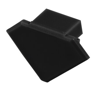 PVC záslepka pre profily 45-ALU bez otvoru, čierna