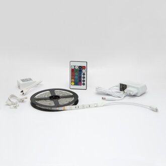 Sada RGB LED pásik 3m + ovládač + zdoj, 150LED IP65