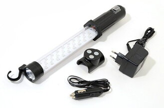 Montážna nabíjacia lampa 27+7 LED 12/230V
