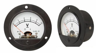 Voltmeter analógový 10V DC okrúhly