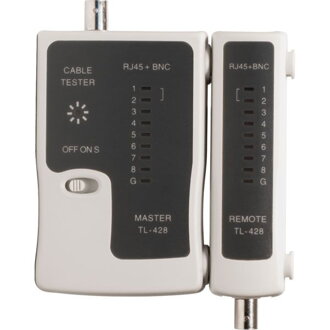 Tester sieťových káblov RJ45 a BNC, TL-428