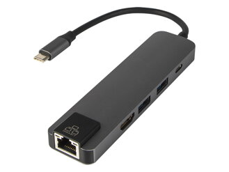 Adaptér USB-C - RJ45, 2xUSB3.0, HDMI, USB-C