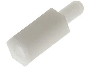 Dištančný stĺpik plastový M3 10mm K/Z biely