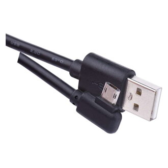 USB kábel 2.0 - microUSB 1m čierny uhlový, Quick Charge