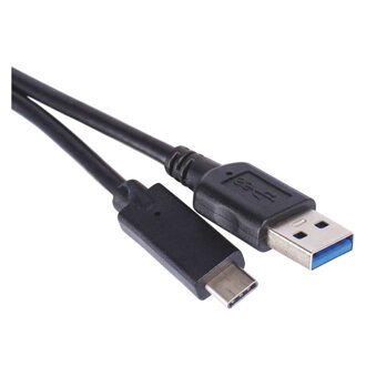 Kábel USB3.0 - USB-C 1m čierny QUICK CHARGE