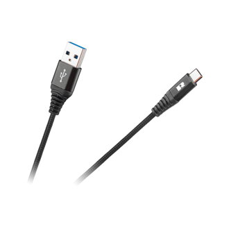 Šnúra USB-C 1m, REBEL, čierna