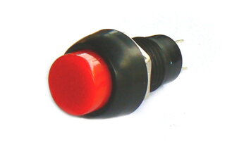 Prepínač PBS-20A-2R okrúhle červené malé