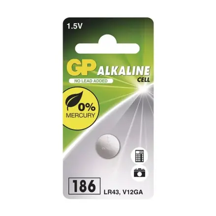 Gombíková batéria alkalická AG12 (LR43,V12GA) GP