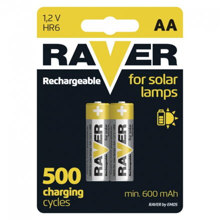 Nabíjacia batéria AA (R6) 1,2V/600mAh RAVER solar