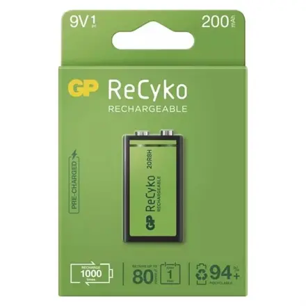 Nabíjacia batéria 6F22 9V/200mAh GP Recyko