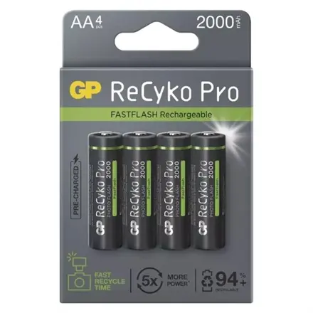 Nabíjacie batérie AA (R6) 1,2V/2000mAh GP ReCyko Poe Photo Flase 4ks