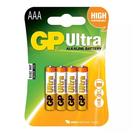 Batéria AAA (R03) alkalická GP Ultra Alkaline (4ks)