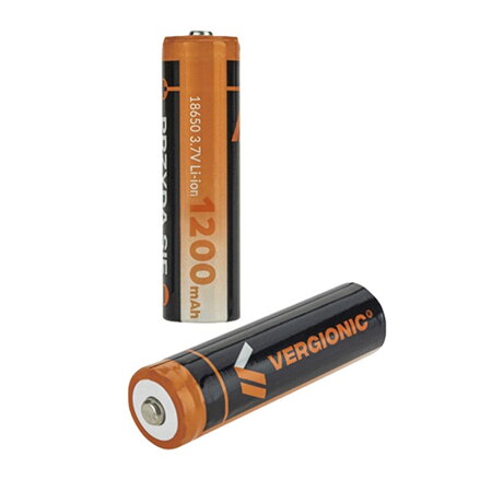 Li-ion batéria 18650 1200mAh 3,7V 67mm, button top
