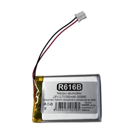 Nabíjací akumulátor Li-Po 3,7 V / 300 mAh R616B
