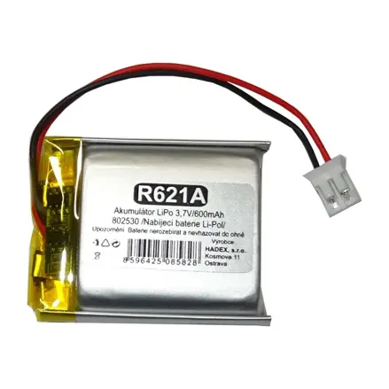 Nabíjací akumulátor Li-Po 3,7 V / 600 mAh R621A