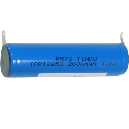 Batéria nabíjacia ICR18650 3,7V/2600mAh TINKO, páskové vývody