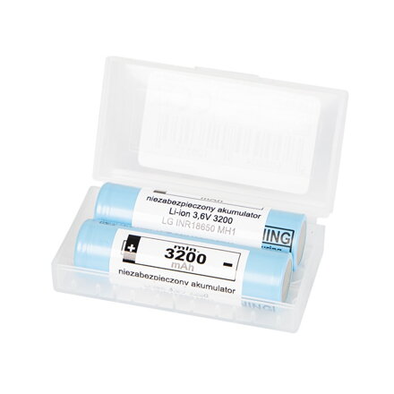 Akumulátor 18650 3,6V 3200mAh, LG , flat-top,  2ks v puzdre