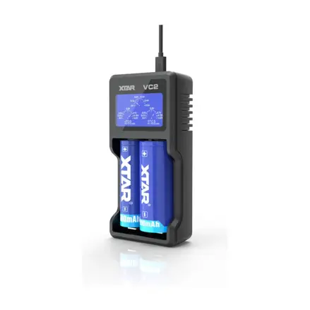 USB nabíjačka akumulátorov XTAR VC2 s LCD