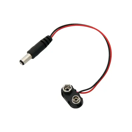 Klip pre batérie 9V s DC konektorom 2.1/5.5mm