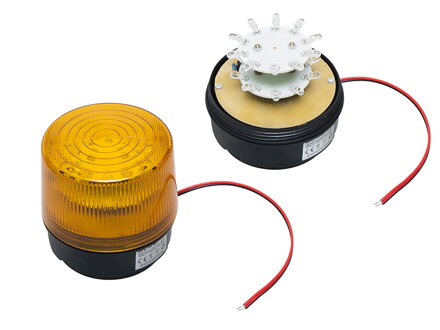 Optický signalizátor LED 12V s magnetom, oranžový