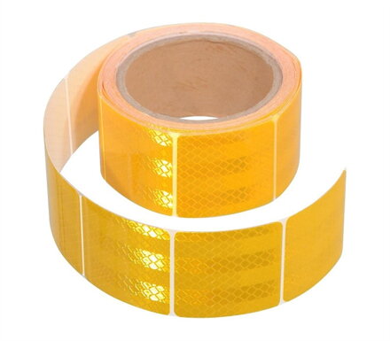 Samolepiaca reflexná páska delená 5cm x 1m žltá
