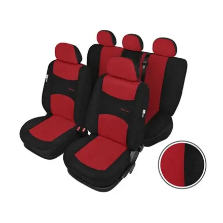 Autopoťahy SIXTOL SPORT LINE, červeno-čierne