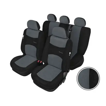 Autopoťahy SIXTOL SPORT LINE + šedo-čierne