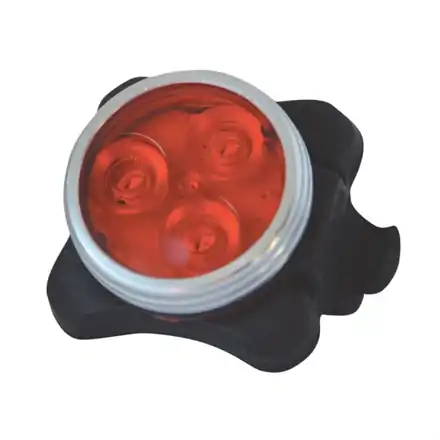 Nabíjacie zadné cyklosvetlo 3xLED, USB, červené