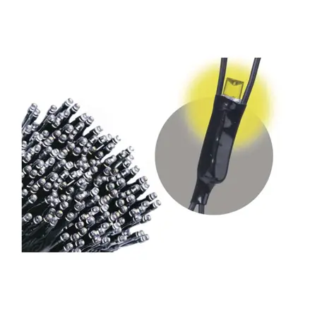 LED svetelná sieť 2 × 2m, teplá biela, časovač
