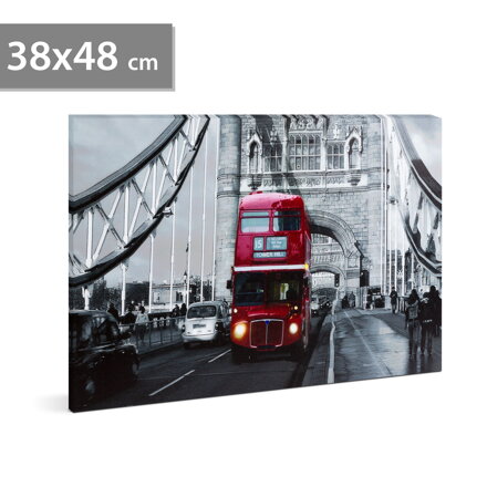 LED obraz na stenu "London Bus" 2xAA, 38x48cm