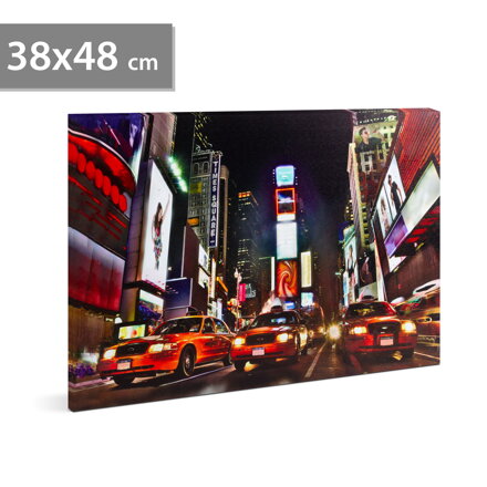 LED obraz na stenu "Time Square" 2xAA, 38x48cm
