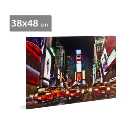 LED obraz na stenu "Time Square" 2xAA, 38x48cm