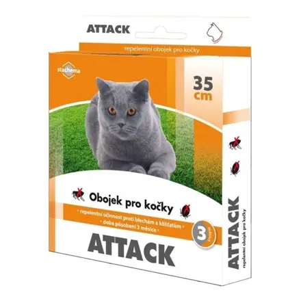 Antiparazitný obojok pre mačky STACHEMA Attack 35 cm