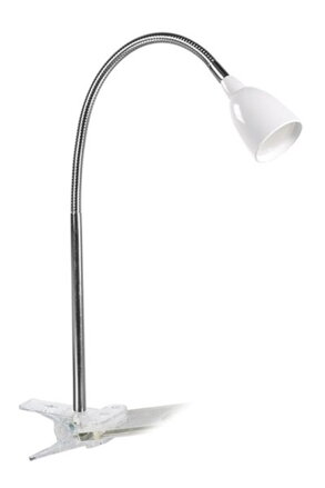 Stolová LED lampička so štipcom 2.5W, 3000K, biela