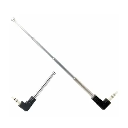 Teleskopická FM anténa 4 segmenty, 4mm/25cm, Jack 3,5mm stereo