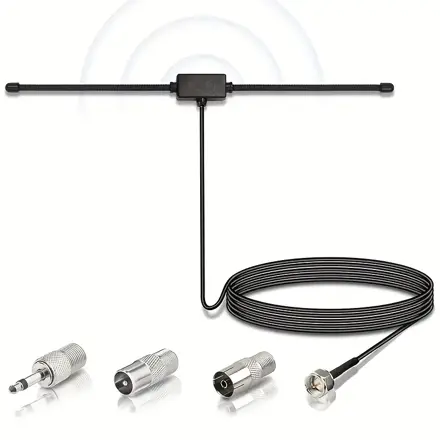 Pasívna FM anténa 12dB s káblom 3m + 3 redukcie