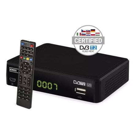 Set-top box EMOS EM190-L HD HEVC H265 (DVB-T2)