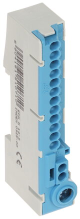 Izolovaná pripojovacia lišta LZ-14S/N1/EPN na lištu DIN 35, modrá