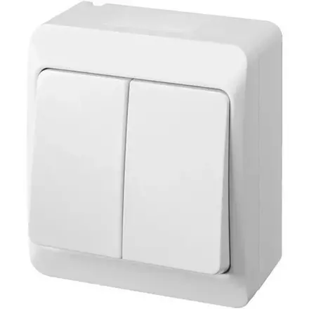 Povrchový spínač č.5 HERMES 0332-02, biely IP44