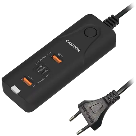 Sieťová nabíjačka Canyon H-10, 2xUSB-A, 2xUSB-C, 40W, Smart IC