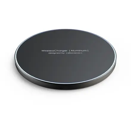 Bezdrôtová nabíjačka WIRELESS CHARGER ALUMINIUM GREY 