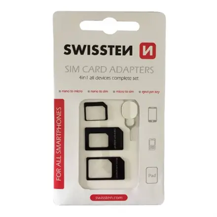 Adaptér SWISSTEN pre SIM karty 4in1