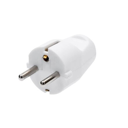 Zástrčka priama SOLIGHT P57 IP20, biela