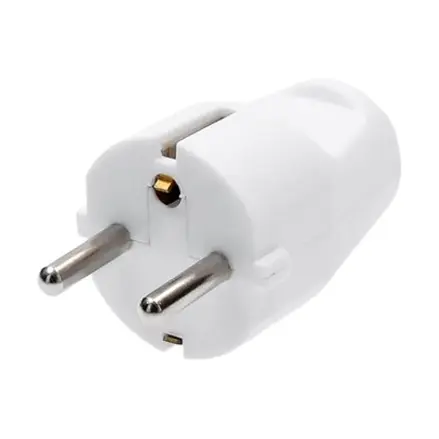 Zástrčka priama SOLIGHT P57 IP20, biela