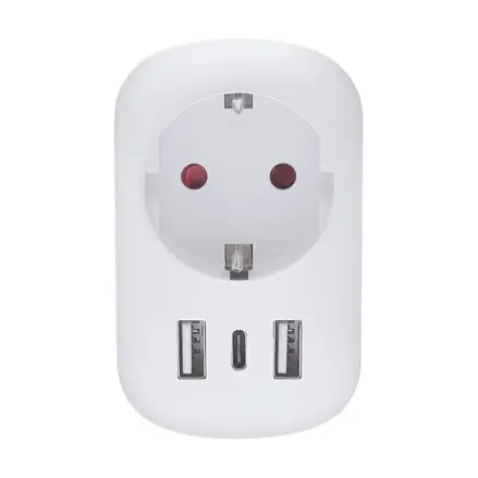 Cestovný adaptér s USB A+C 20W PD do Spojených štátov, typ B