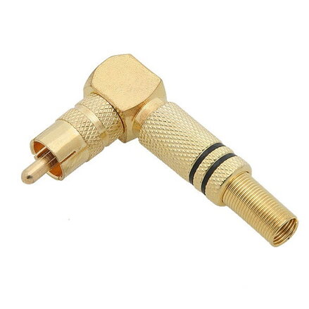 Uhlový CINCH konektor, čierny GOLD