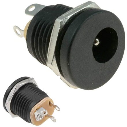 DC zdierka 2.1/5.5mm plast, panelová