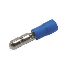 Konektor guľatý 4mm, vodič 1.5-2.5mm modrý