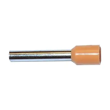 Izolovaná dutinka 4 mm², dĺžka 18 mm, oranžová, 100 ks